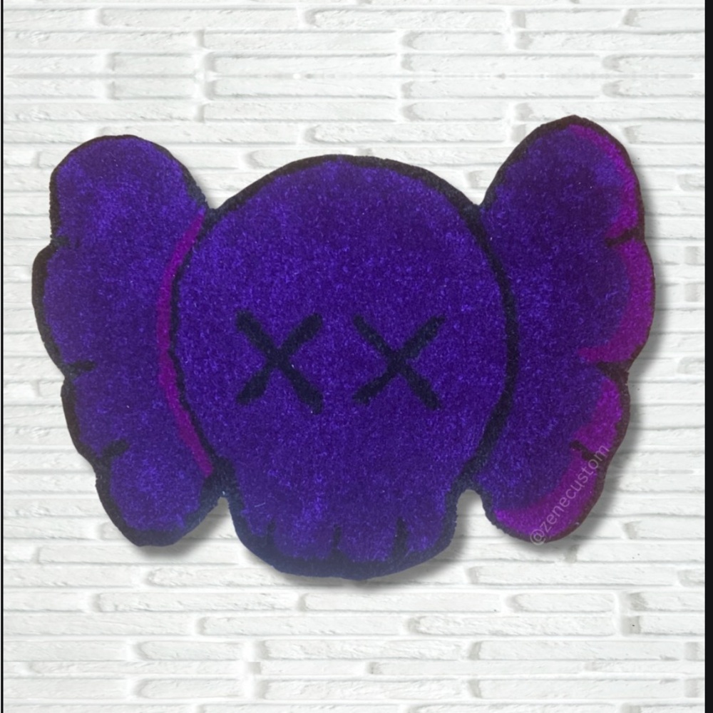 Multi-purple Hand-tufted Kaws rug